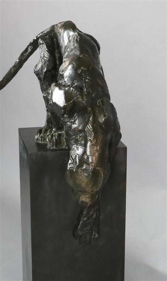 § Kate Denton (British b.1954). A patinated bronze group, Panther, H.35.5in.
